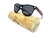 WoodofArt Wood Polarized Sunglasses For Men And Women Wayfarer Shades With Wooden Case (Black, Grey)