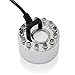 ESUMIC 12LED Mist Maker Fogger Water Fountian Pond Air Humidifier Silver