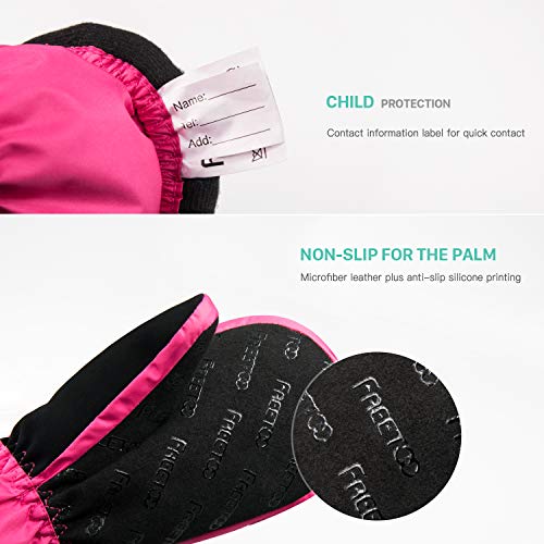 image for FREETOO Kids's Ski Gloves Mittens High Breathable TPU Waterproof Membr