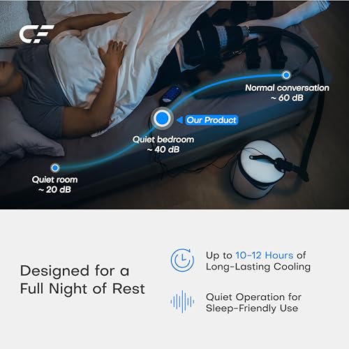 Cold Therapy Machine for Knee Surgery Recovery, Quiet Ice Therapy System for Home Bedside Overnight Use with Programmable Timer, Large Capacity Cooling for ACL, TKR, Knee Replacement