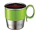 Innobaby Din Din Smart Stainless Steel Cup (9 oz) with Handle for Babies, Toddlers and Kids. BPA Free, Green