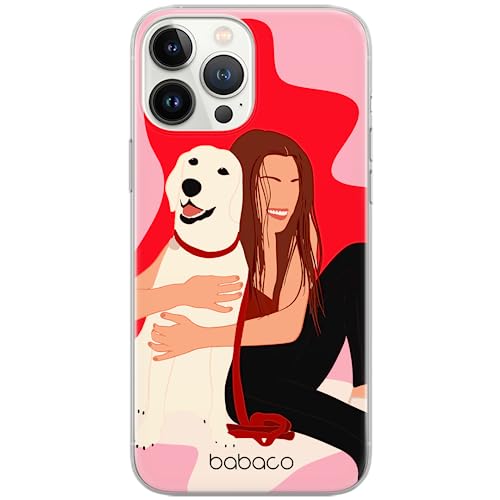 BABACO Funda para teléfono móvil de ERT Group para iPhone 13 Pro MAX Original y con Licencia Oficial diseño Dogs 006 Perfectamente Adaptada a la Forma del teléfono móvil, Funda Hecha de TPU