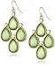 Amazon Collection Faceted Pastel Lucite Teardrop Earrings