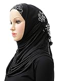 Hijab Lena Amour 1 piece Amira Headscarf Ultra-Silky Lycra (Black)