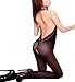 Blugibedramsh Womens Sexy Lingerie Body Halter Lace Bodystocking Bodysuits Nightwear,Black,One Size