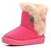 IOO Baby Girls Boys Plush-filled Bailey Button Snow Boots Warm Winter Flat Shoes (Toddler/Little Kid)