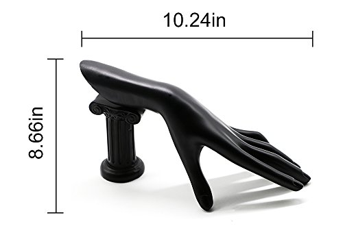 Bracelet Jewelry Display Stand Holder Hand Form Resin Ring Display Stand Rack for Jewelry or Home Organization, (Black) - Thumbnail 4