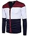 beager Men’s Long Sleeve knitted Slim Fit V-neck Casual Shawl Collar Cardigan Sweater (m, red)