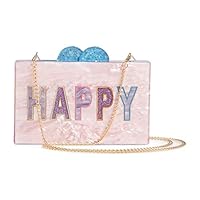 Bari Lynn Fashion Clutch Bag Happy Rainbow Two Sided bag