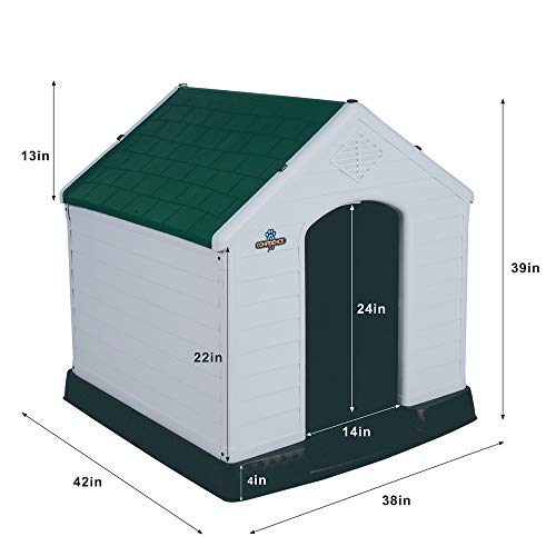 Confidence Pet XL Waterproof Plastic Dog Kennel Outdoor House Extra
