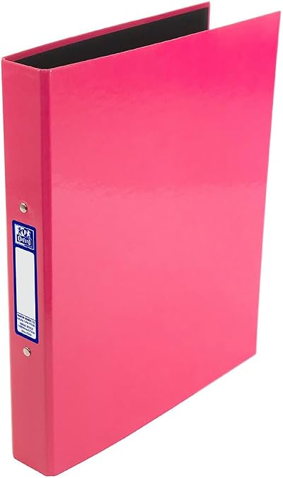 Oxford Premium A4 Ring Binder Pink 25mm Capacity Laminated Paper on Board
