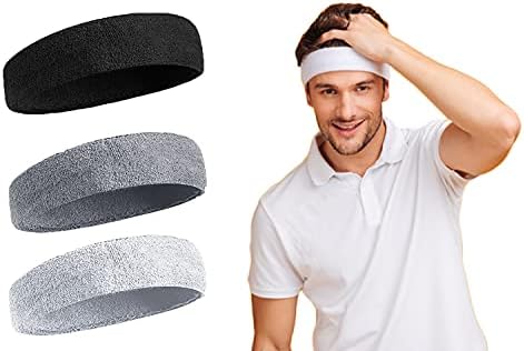 ヘアバンド ヘッドバンド 汗止め メンズ コットン素材 スポーツ用 洗顔 吸汗速乾 抗菌防臭 通気性あり 伸縮性あり 柔らかい ランニング ダンス ヨガ ジョギング 男女兼用 3本セット