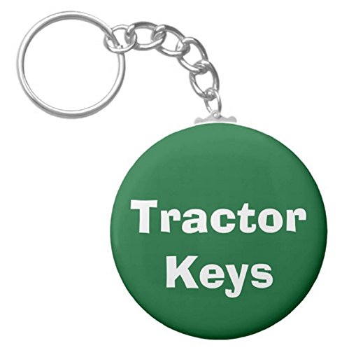 A&T Designs Tractor Keys 2.25â€ Keychain Farm Trailer
