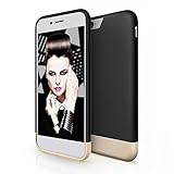iPhone 6 Plus Case, Maxboost [Vibrance Series] For Apple iPhone 6 Plus Case (5.5) (2014)[Lifetime Warranty] Protective Hard Cover- Black/Champagne Gold