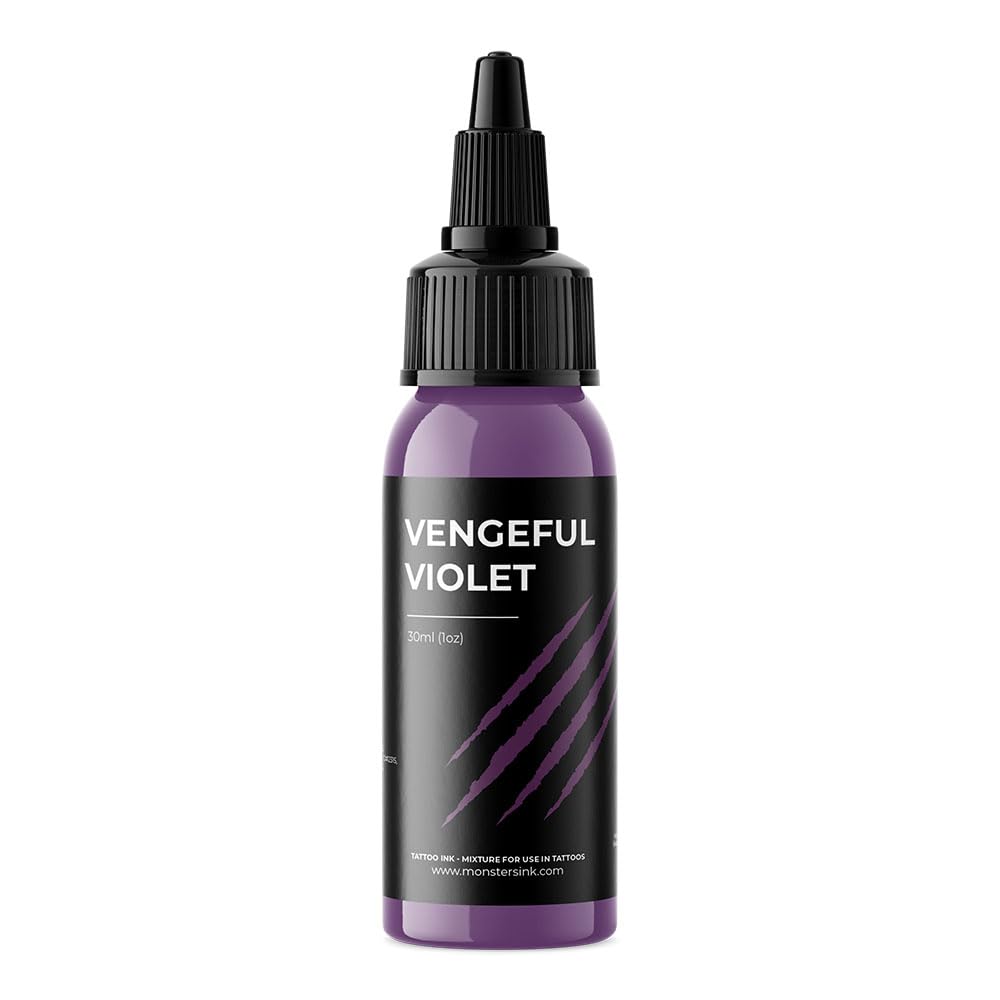 Purple Tattoo Ink by Monsters Ink Tattoo, Vengeful Violet Purple Tattoo Ink 30ml — image 1