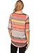 Evera Boutique Women's Striped 3/4 Sleeve Top Blouse (XX-Large, Coral)