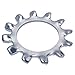 #4 External Tooth Lock Washers, Stainless Steel 410, Plain Finish, Quantity 100 by Fastenere
