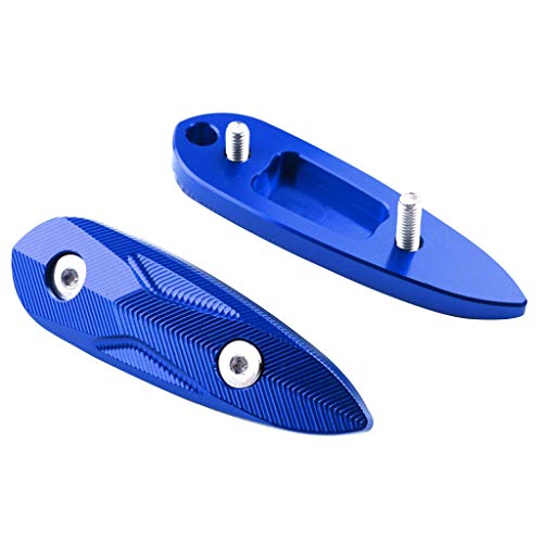Aobiny 2PSMotorcycle Accessories,Motorcycle CNC Aluminum Hole Mirror Protector Cover for Yamaha YZF R3 R25 (Blue)