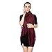 Gzcvba Women Lightweight Fashion Lace Scarf Winter Wrap Shawl Soft Evening Coverup (Wine red)