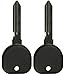 KeylessOption Uncut Ignition Transponder Chip Key Blank Blade Chipped Replacement For Cadillac CTS Pk3 B112-PT 48 (Pack of 2)