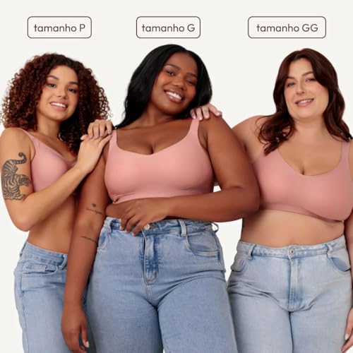 Sutiã Comfort Up Corte a Laser e Sustentação Sem Aro e Costura Fita Up Oficial