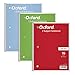TOPS/Oxford 1-Subject Notebooks, 8" x 10-1/2", Wide Rule, 70 Sheets, 3 Pack, Color Assortment May Vary (65029)