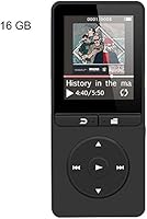 AGPTEK 16GB MP3 Player with FM Radio/Voice Recorder, 80 Hours Playback and Expandable Up to 64GB, A20BS (Black)