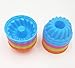 Flunyina Cupcake Liners Muffin Cups Reusable Jello Brownie Dessert Nonstick Silicone Molds Mini Chiffon Sponge Cake Pan, 2.5 Inch, 24 ct, Multicolor