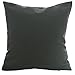 Deconovo Faux Linen Pillow Covers Decorative Pillow Case Cushion Cover for Sofa 18 x 18 Inch Dark Grey Set Of 4 No Pillow Insert