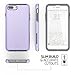 iPhone 7 Plus case, iPhone 8 Plus case, TEAM LUXURY [Clarity Series] Updated [G-II] Purple Ultra Defender TPU + PC Shock Absorbent Premium Case - for Apple iPhone 7 Plus & 8 Plus (Lavender/ Gray)