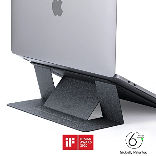 MOFT Laptop Stand, Foldable Laptop Stand, Notebook Stand With 2 Adjustable Angles, Improve Posture, Compatible With MacBook Air, MacBook Pro 11 - 16 Inches, Self-Adhesive, Earthy Beige