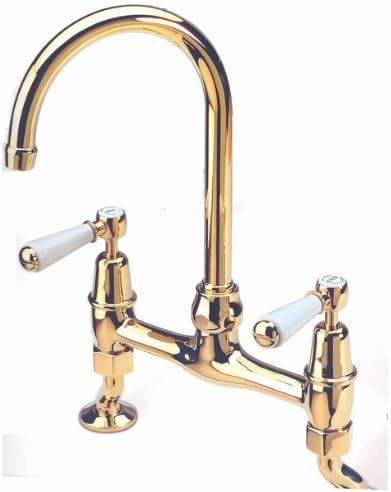 Barber Wilsons Two Hole Deck Mounted Faucet With Gooseneck Spout
