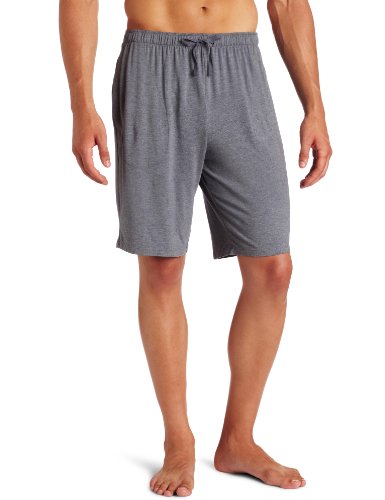 Derek Rose Men's Marlowe Lounge Short, Charcoal, Large