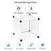 SONGMICS Storage Cube DIY Plastic Storage Cube Closet Organizer Modular Drawer Unit bookcase 9-cube White ULPC33W