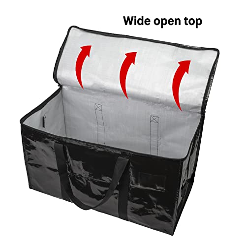BAGTHAT! 6 Black Moving Bags Extra Large Heavy Duty Storage Bags
