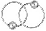 Set of 2 Rings: 20g Surgical Steel 3/8