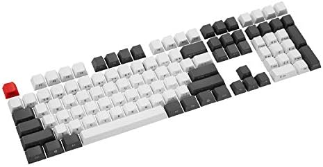 RK ROYAL KLUDGE 115 Carbon PBT Side Front Printed Keycap Set, SEMI