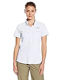 Columbia Women's Lo Drag Short Sleeve Shirt, Small, White