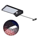 Solar Gutter Lights Wall Sconces with Mounting Pole, 36 LED Outdoor Solar Motion Sensor Detector Lights, Waterproof Exterior Security Lights, 4 Working Mode for Barn, Porch, Garage