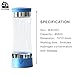 Synteam Hydrogen Water Bottle Machine Maker Hydrogen Water Generator Ionizer with SPE and PEM Technology (Blue)