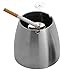LOYMR Ashtray, Stainless Steel Unbreakable Modern Ashtray, Cigarette Ashtray for Indoor or Outdoor Use, Ash Holder for Smokers, Desktop Smoking Ash Tray for Home Office Decoration, Silver