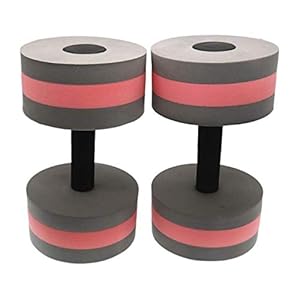 Vaorwne 2 Pcs Aerobic Exercise Foam Dumbbell Pool Resistance, Water Fitness Barbell Handlebar Exercise Equipment to Lose Weight