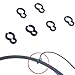 Black 3 Pairs (6 Pieces) Replacement Plastic Hooks for Stereo Bluetooth Headset & Most Earphones