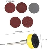 Saipor 100pcs Sanding Discs 1 Inch 25mm with 1/8 Inch Shank 5 Grits Kit view 4