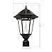 Gama Sonic GS-99F Windsor Post Light, Outdoor Solar Post Lamp, 3