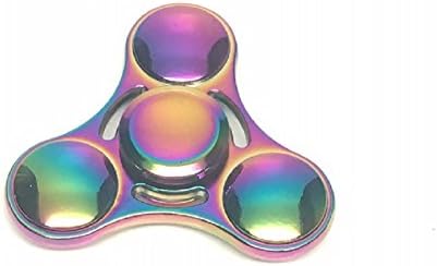 Iridescent Rainbow Fidget Spinner for Adults &amp; Kids Anti-Anxiety Focus Stress Reliever Reducer ADHD Boredom Finger Hand Toy