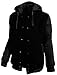 NE PEOPLE Mens Varsity Baseball Jacket with Hoodie Black Large