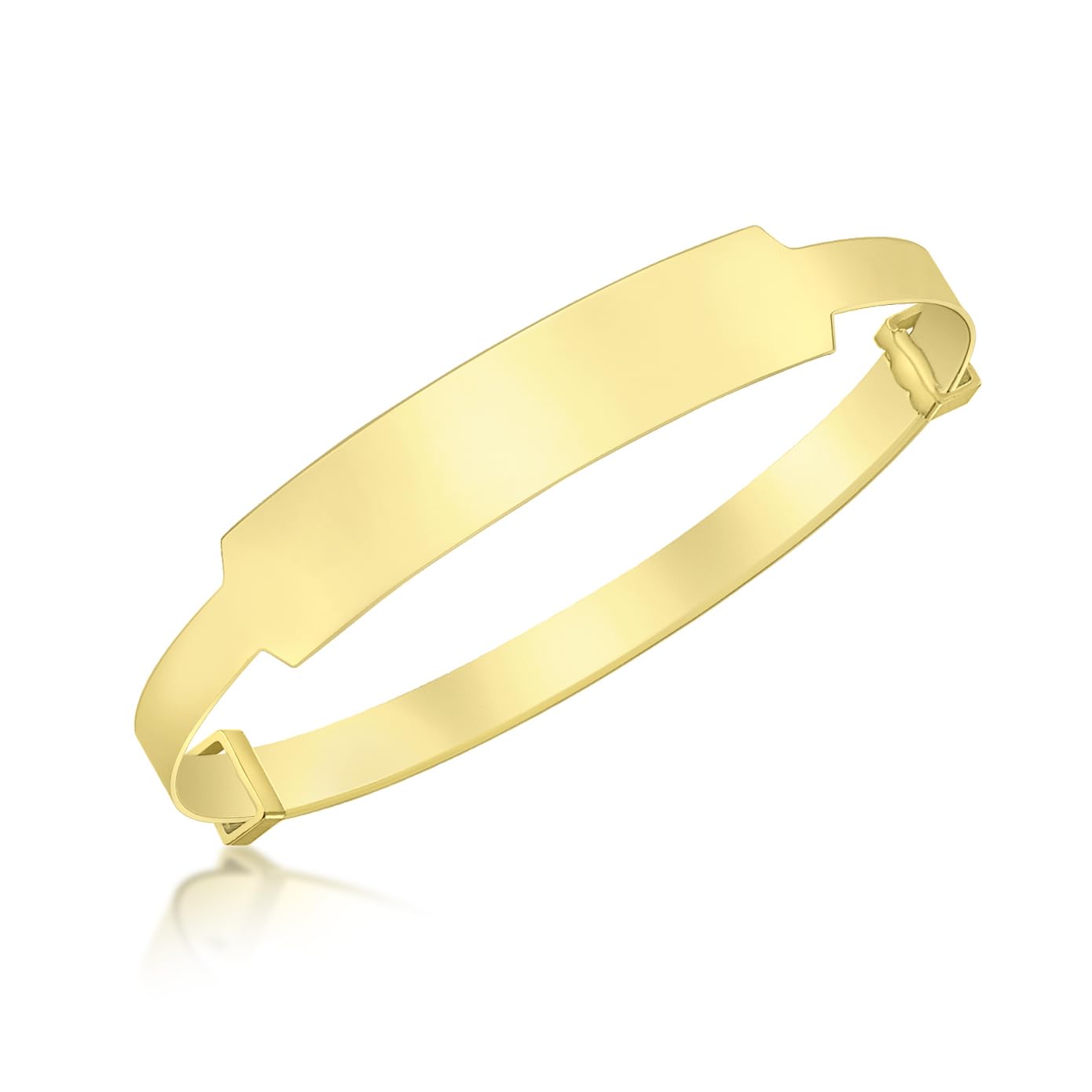 CARISSIMA Women's 9 ct Yellow Gold Plain ID Extendable Baby Bangle of Length 3.6-5 cm
