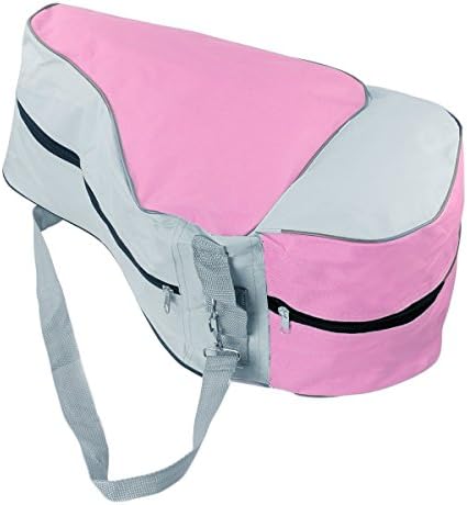 TANKYE Ice Skating Bag Roller Skating Tote Bag Waterproof Adjustable Shoulder Strap Bag Skates Carry Bag (Pink)