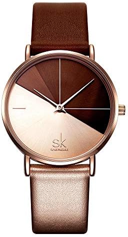 SHENGKE Creative Simplicity Women Watch Genuine Leather Elegant